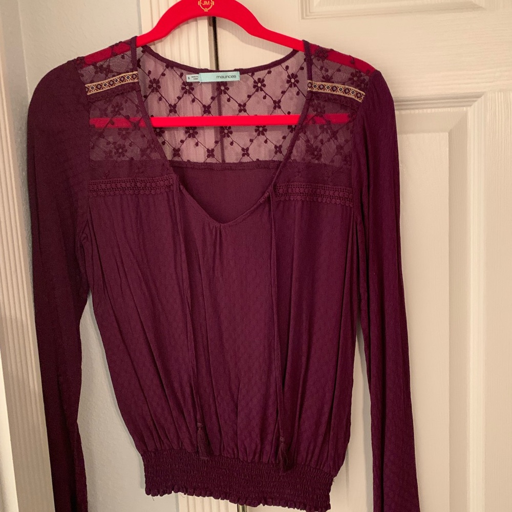 purple blouse